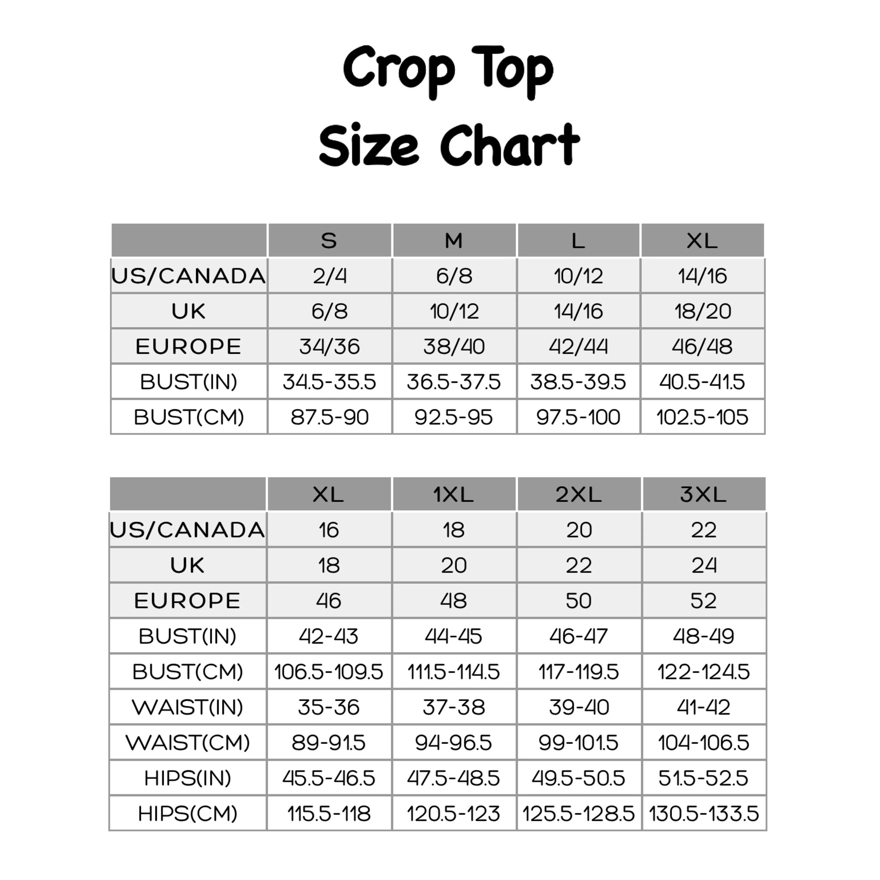 1X Crop Top