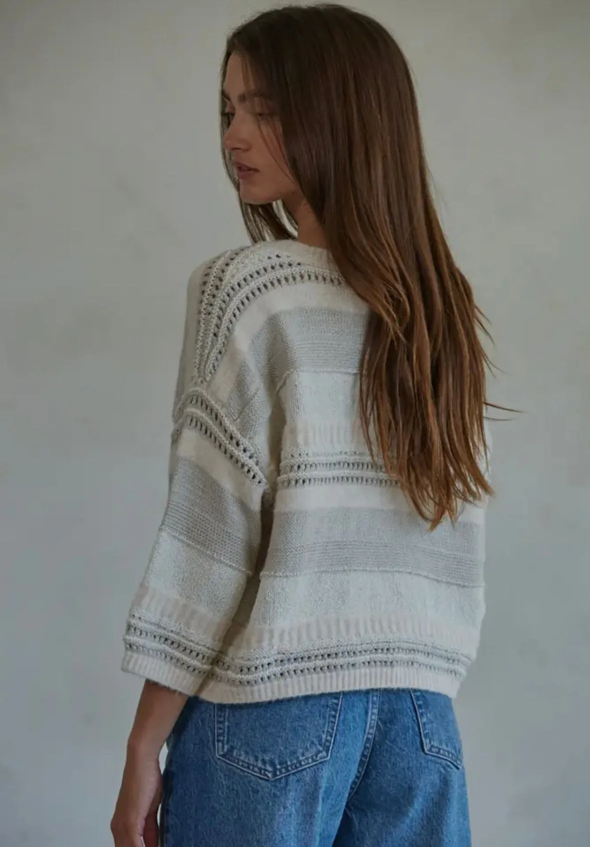 A Striped Knit Sweater