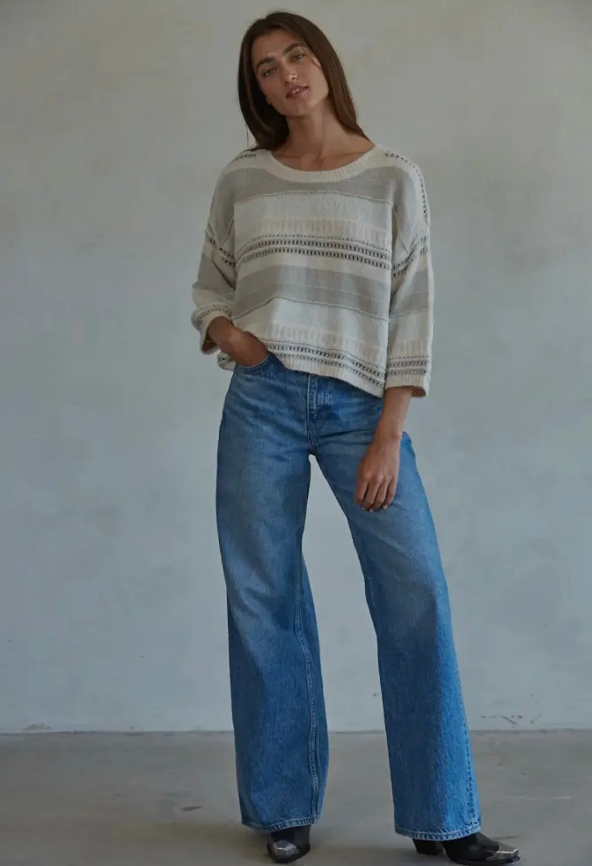 A Striped Knit Sweater