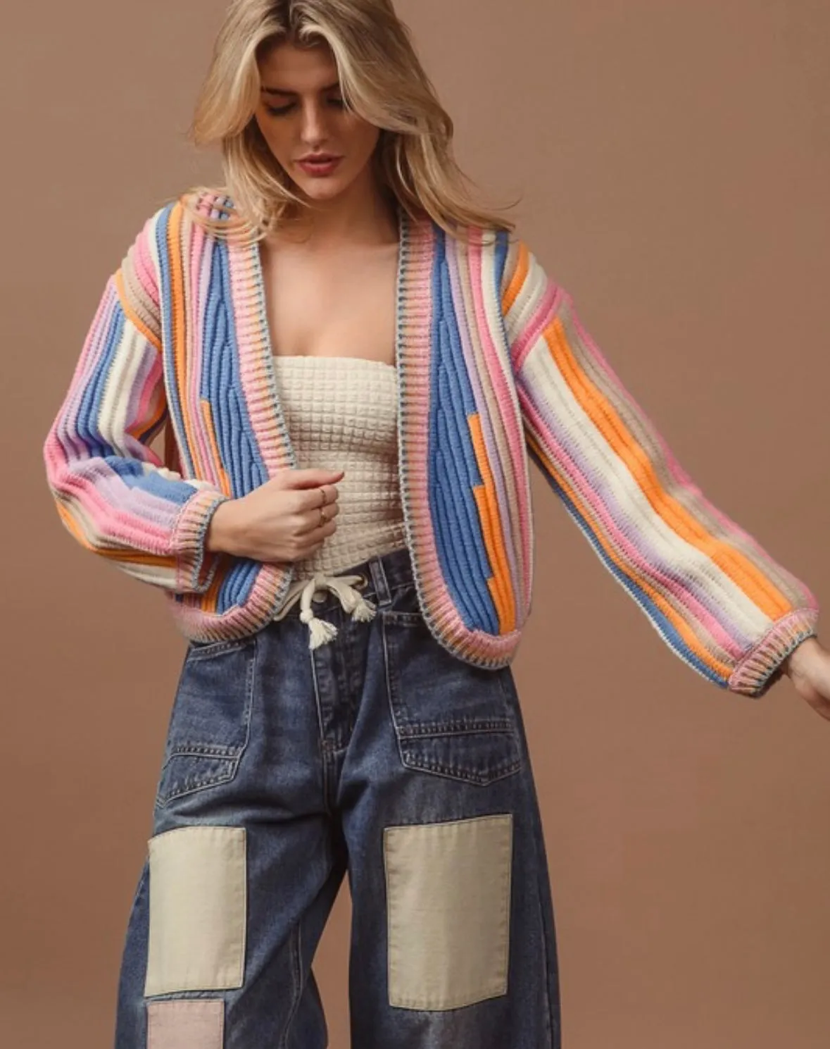 A Textured Knit Cardi (Jan. Wk. 1 Delivery