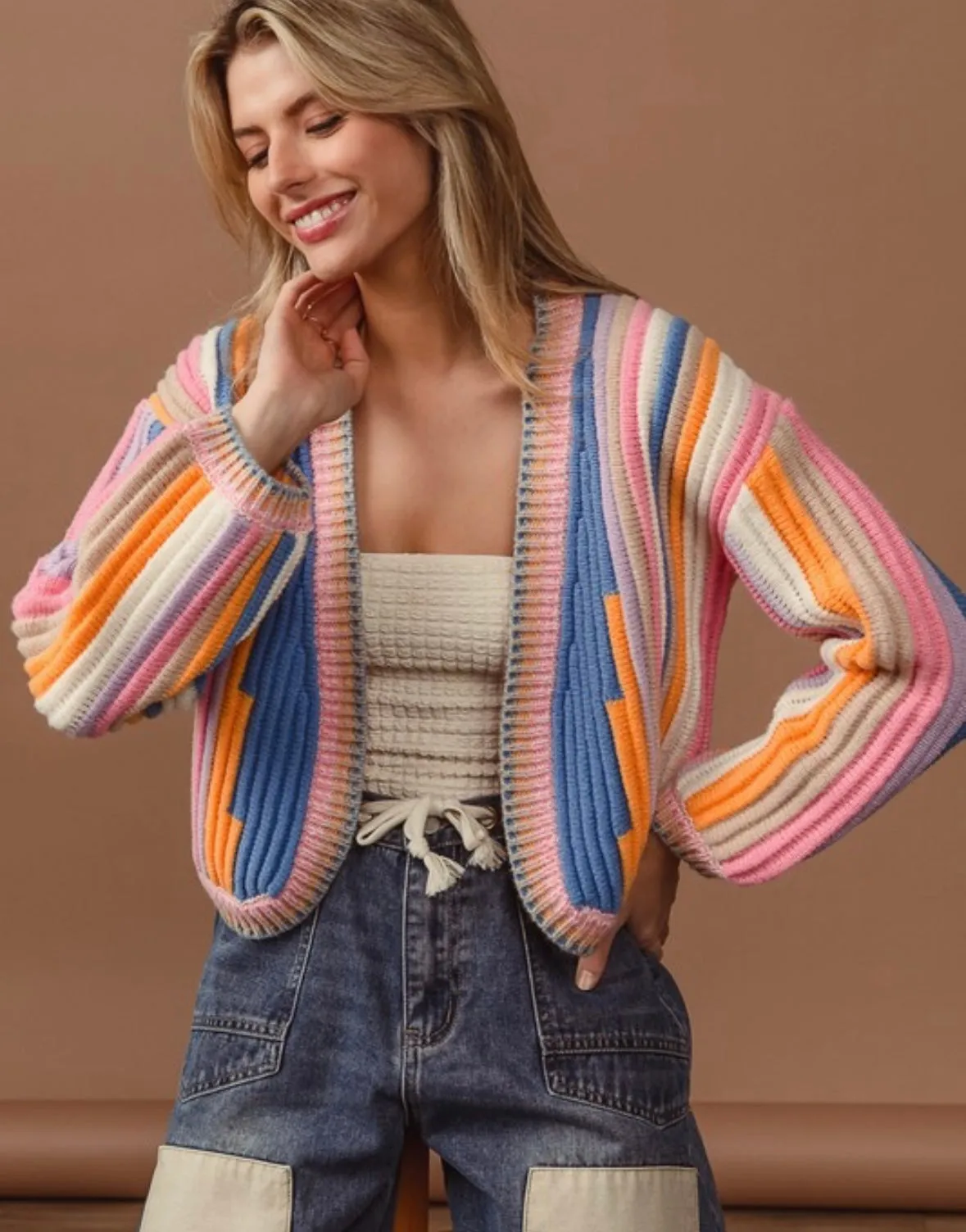 A Textured Knit Cardi (Jan. Wk. 1 Delivery