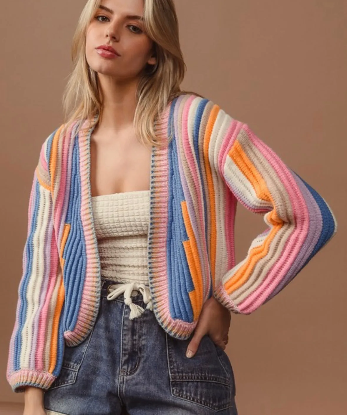 A Textured Knit Cardi (Jan. Wk. 1 Delivery