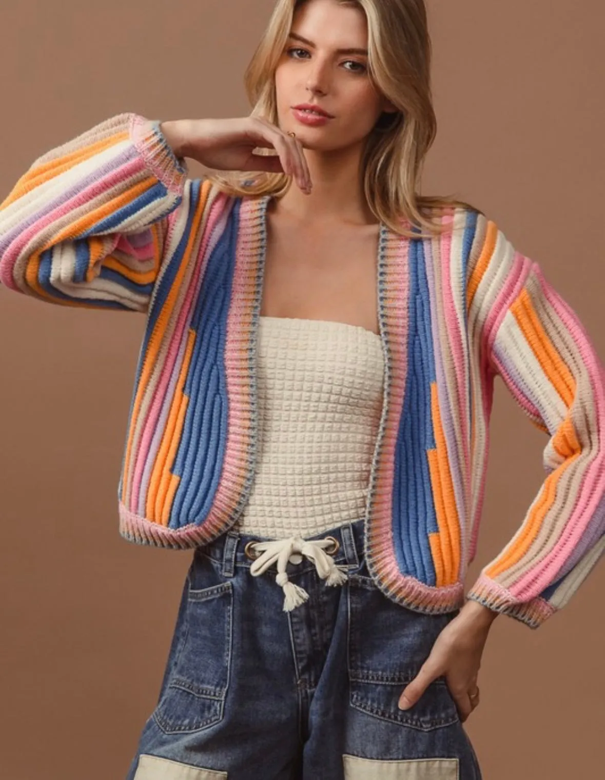 A Textured Knit Cardi (Jan. Wk. 1 Delivery