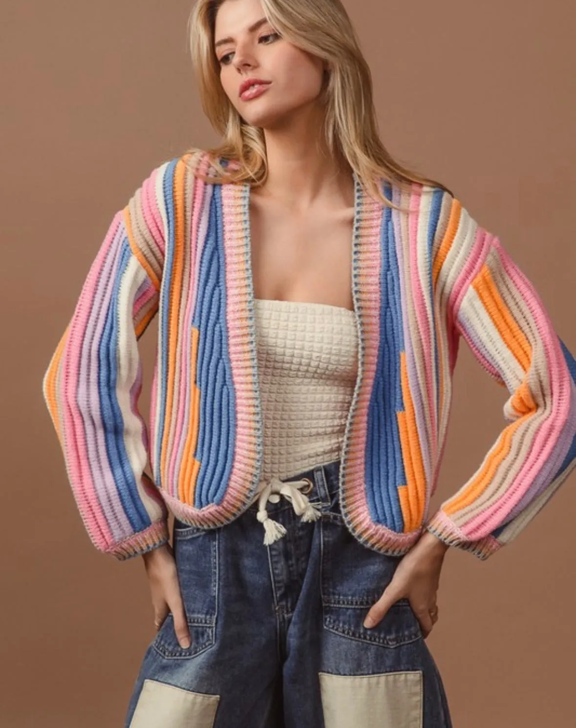 A Textured Knit Cardi (Jan. Wk. 1 Delivery