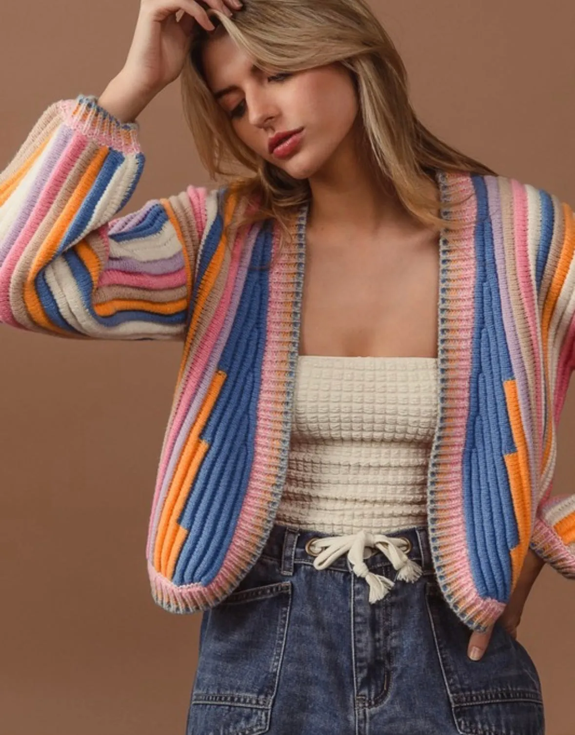 A Textured Knit Cardi (Jan. Wk. 1 Delivery
