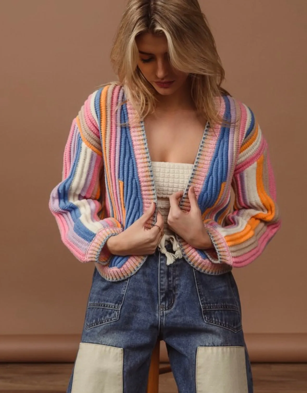 A Textured Knit Cardi (Jan. Wk. 1 Delivery