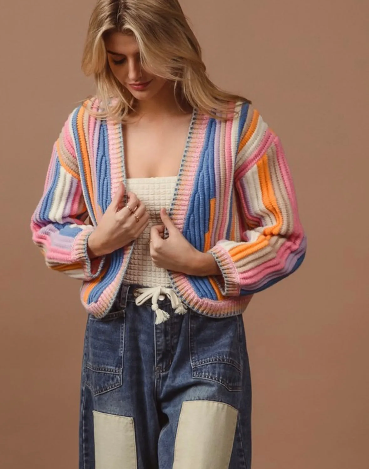 A Textured Knit Cardi (Jan. Wk. 1 Delivery