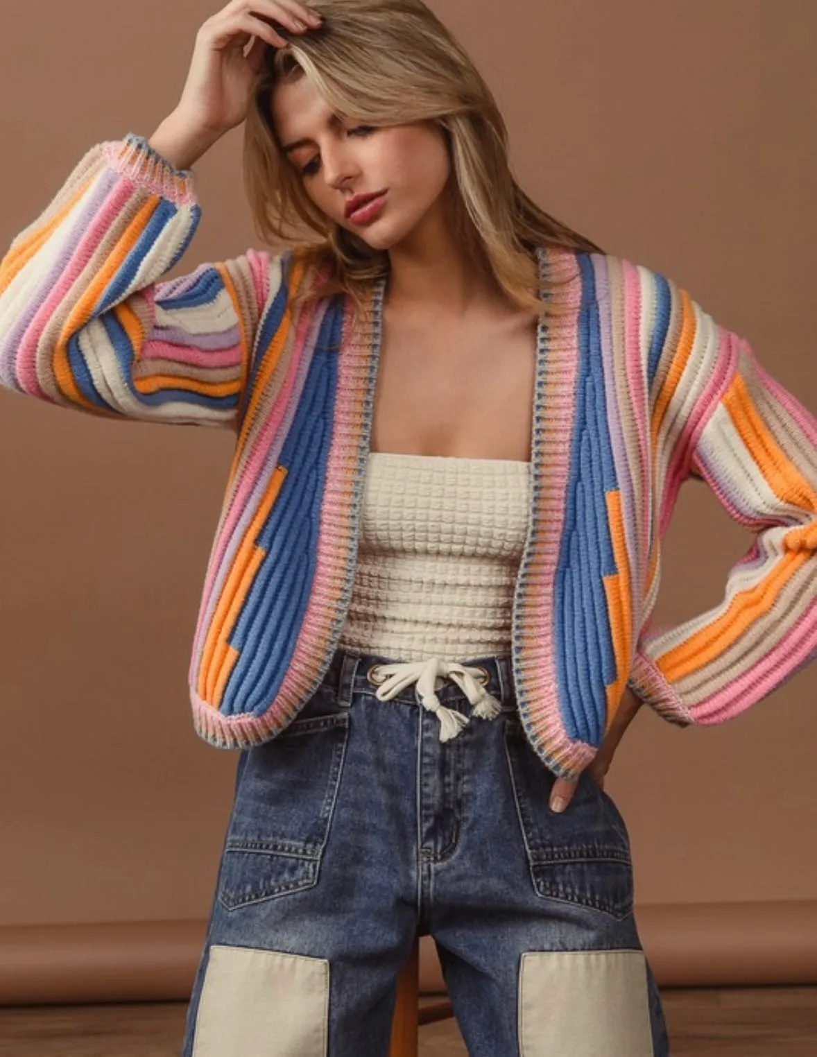 A Textured Knit Cardi (Jan. Wk. 1 Delivery