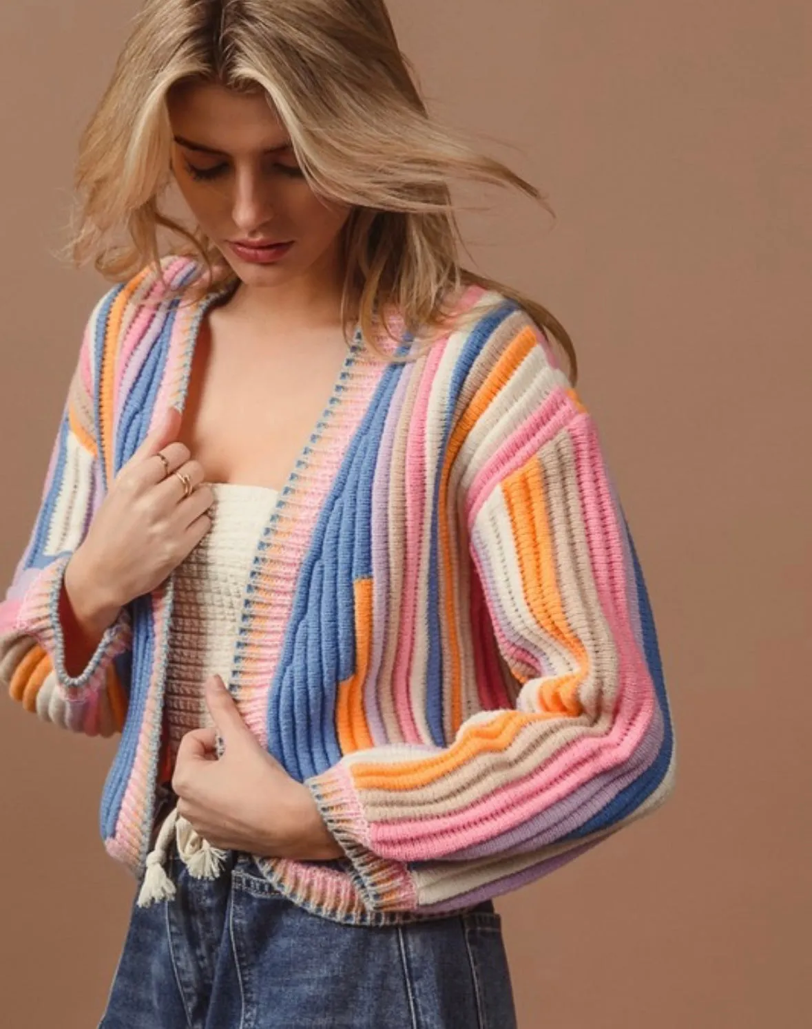 A Textured Knit Cardi (Jan. Wk. 1 Delivery