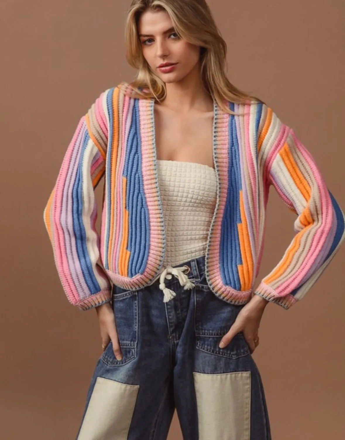 A Textured Knit Cardi (Jan. Wk. 1 Delivery