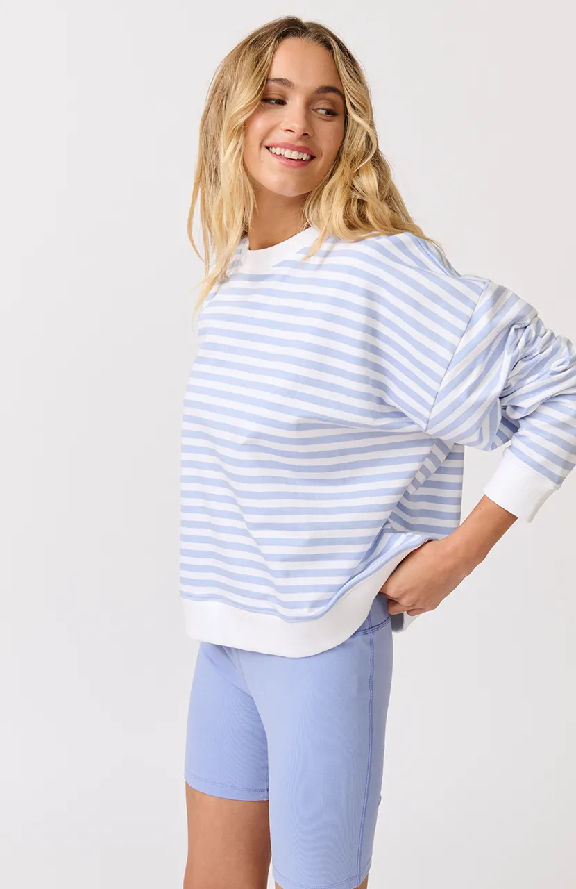 ADA SLIM SWEATER - Cornflower Stripe