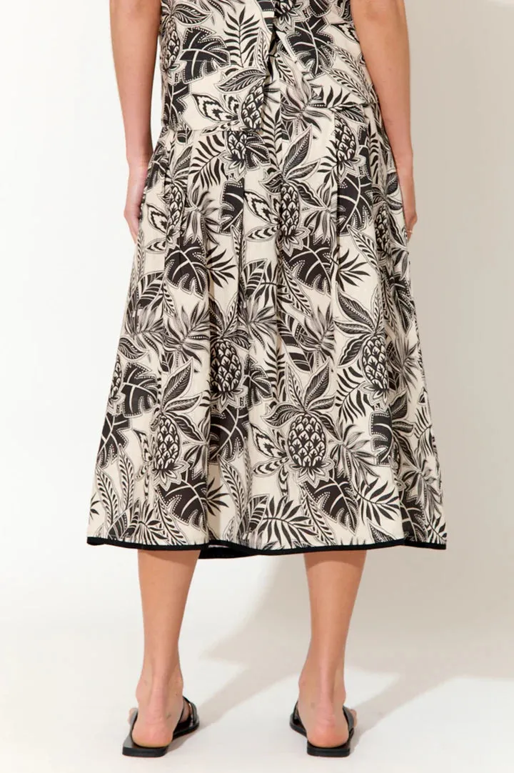 AJD1652 SABRINA TROPICS PLEAT SKIRT