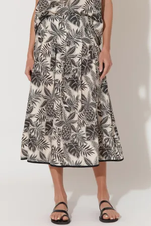 AJD1652 SABRINA TROPICS PLEAT SKIRT