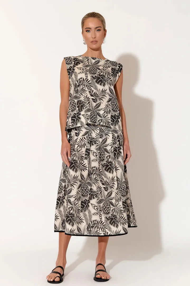 AJD1652 SABRINA TROPICS PLEAT SKIRT