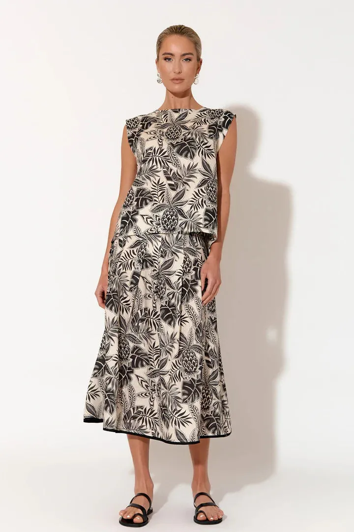 AJD1652 SABRINA TROPICS PLEAT SKIRT