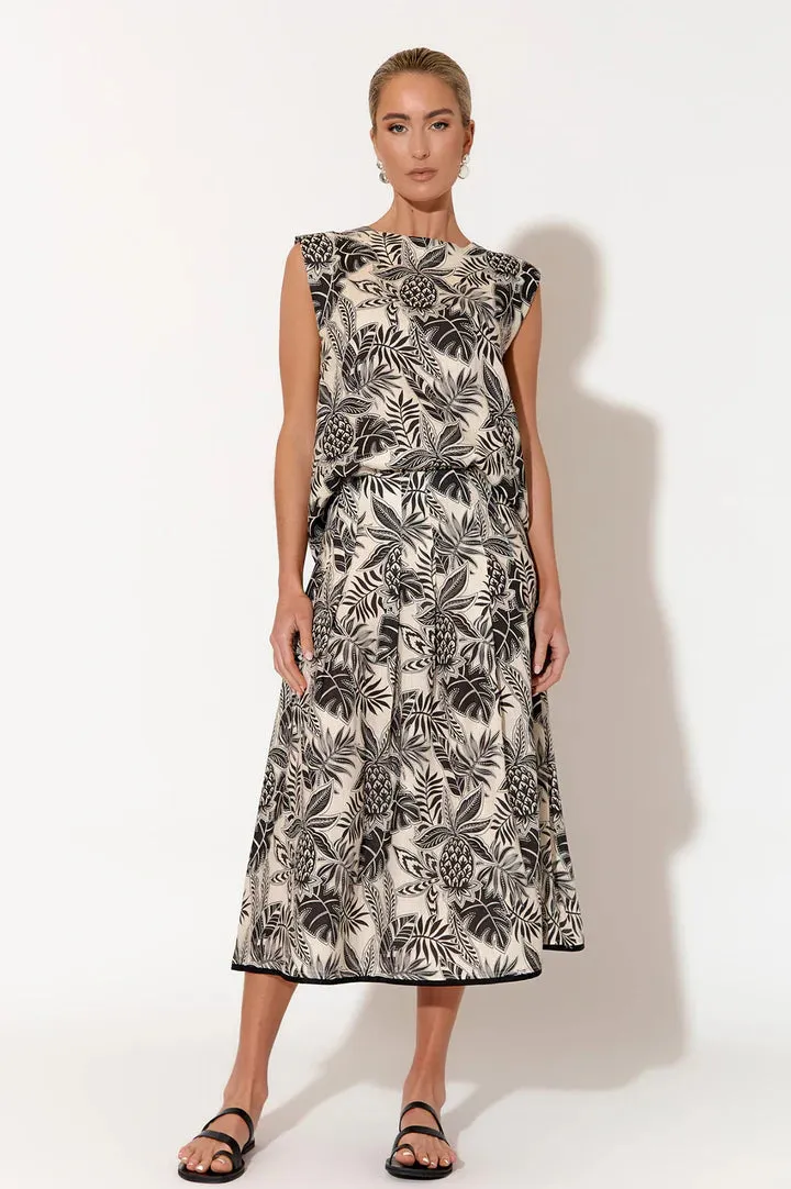 AJD1652 SABRINA TROPICS PLEAT SKIRT