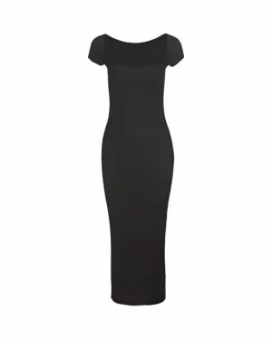 Aliya Rib-Knit Dress