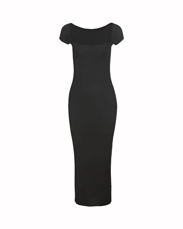 Aliya Rib-Knit Dress
