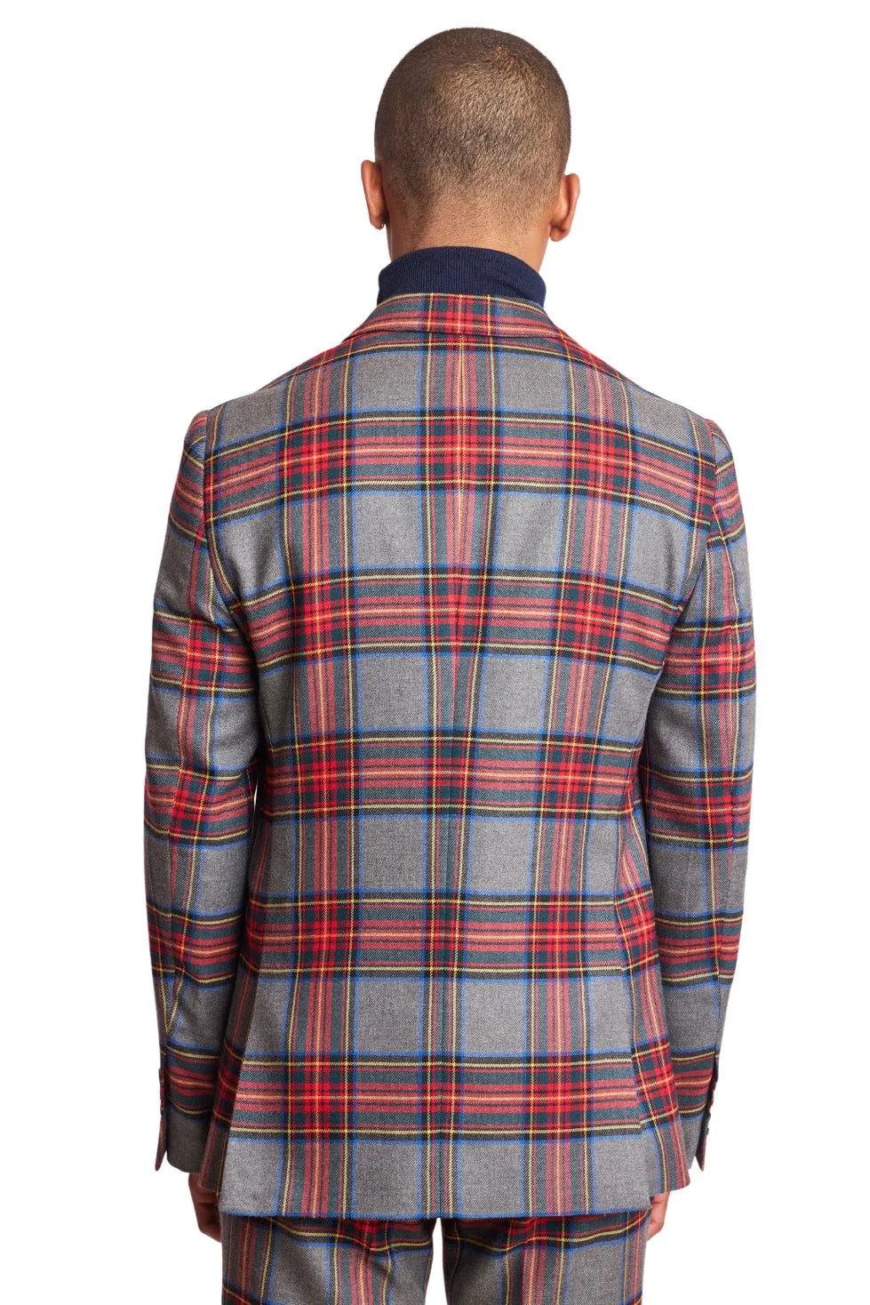Ashton Peak Jacket - slim - Charcoal Red Royal Tartan