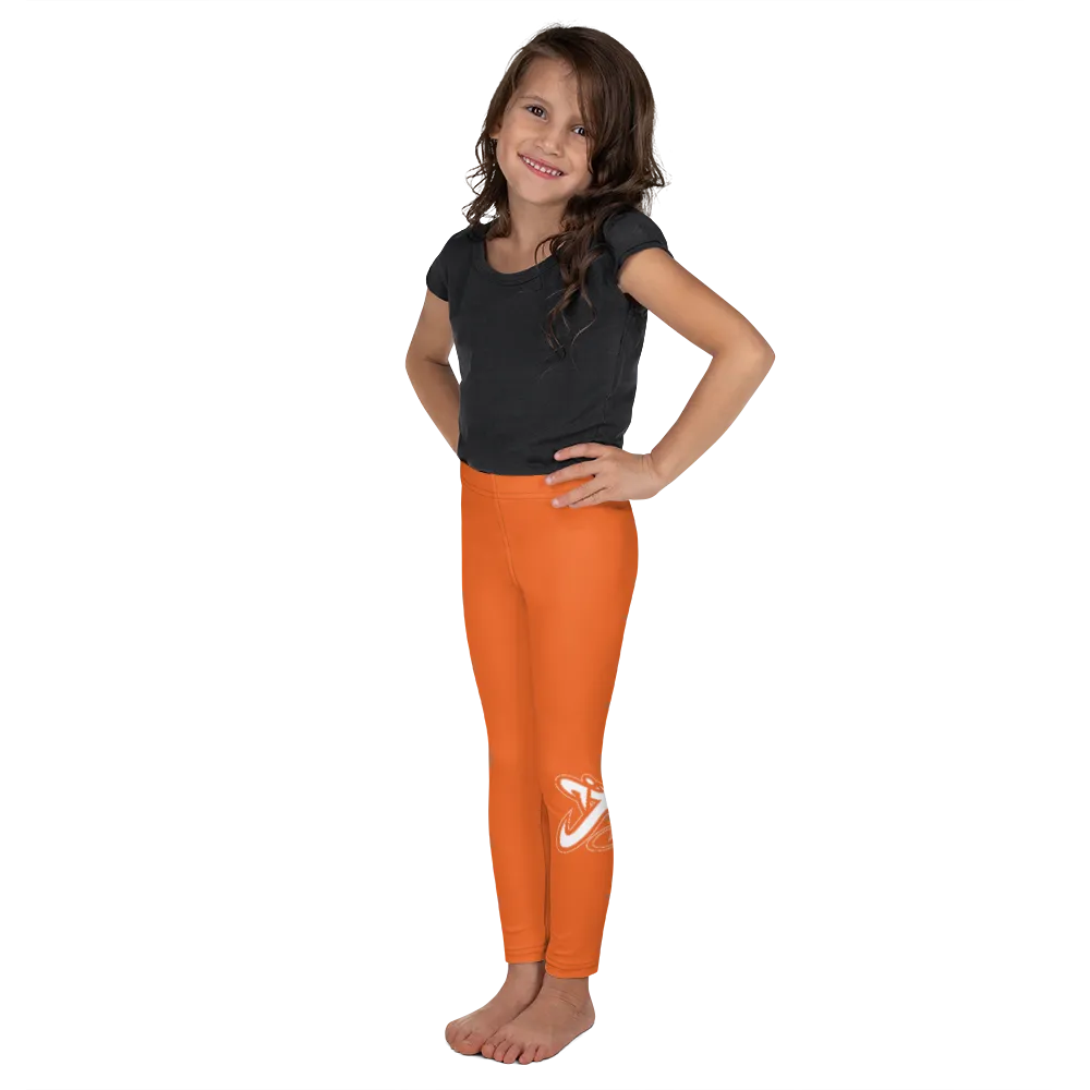 Athletic Apparatus Orange White logo V3 Kid's Leggings