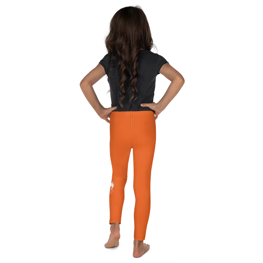 Athletic Apparatus Orange White logo V3 Kid's Leggings