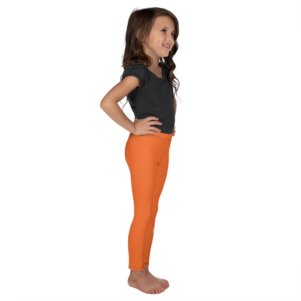 Athletic Apparatus Orange White logo V3 Kid's Leggings