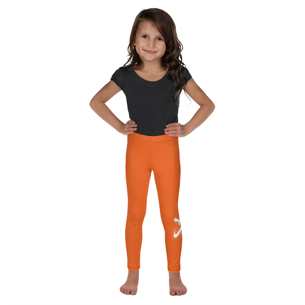 Athletic Apparatus Orange White logo V3 Kid's Leggings