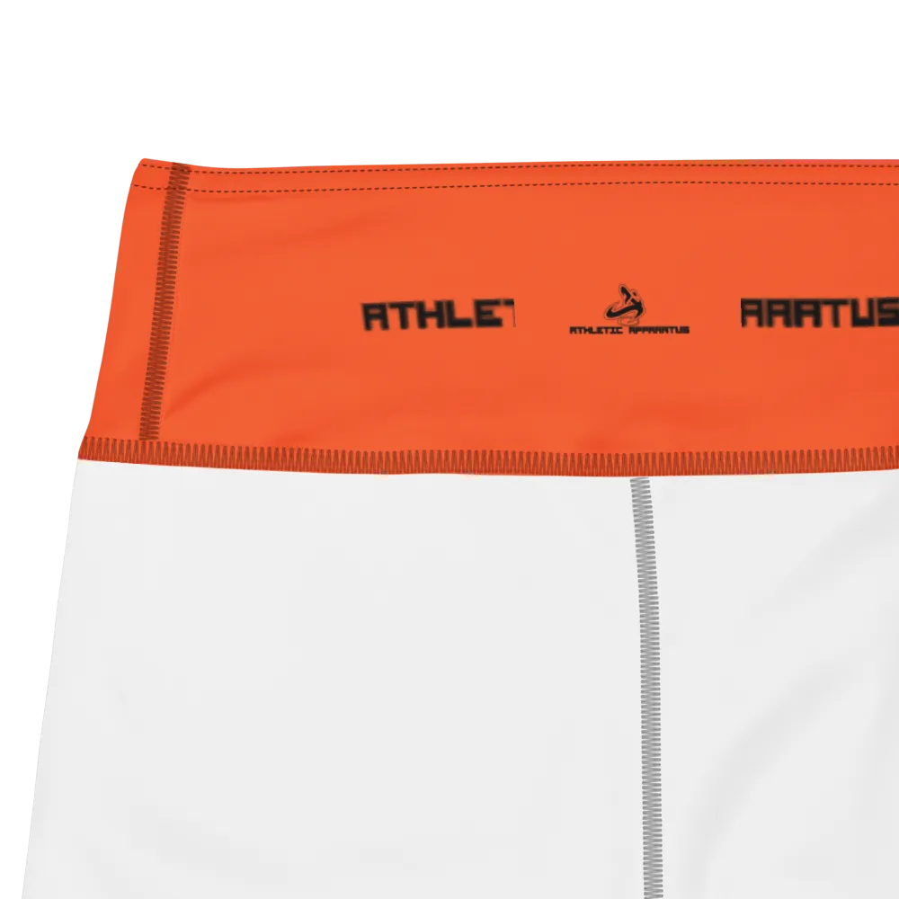 Athletic Apparatus Outrageous Orange Black logo Yoga Leggings