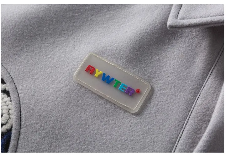 AYWSTER RAINBOW WOOLEN TRENCH RETRO CASUAL UNISEX JACKET