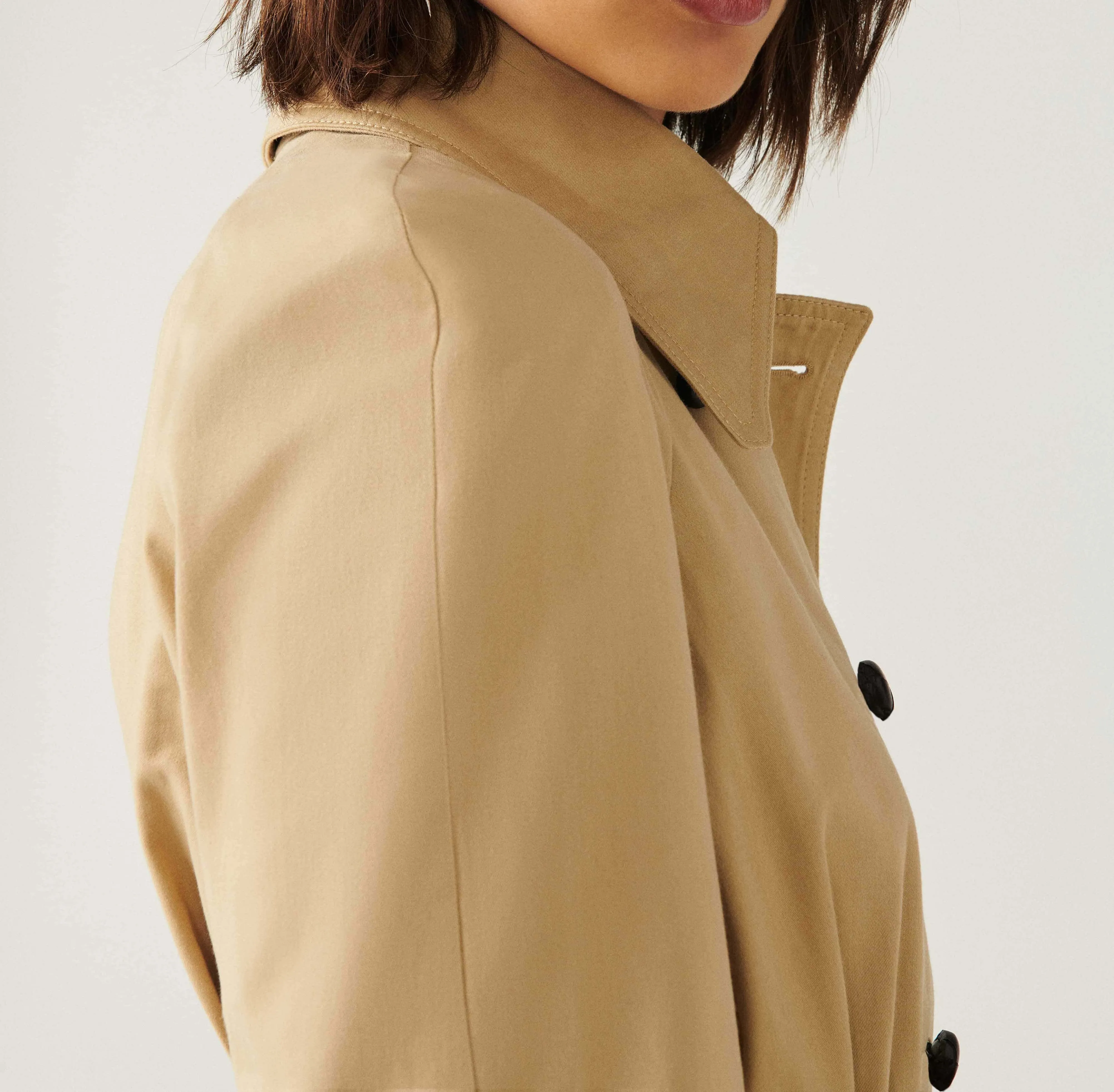 Baila Trench Coat Ecru
