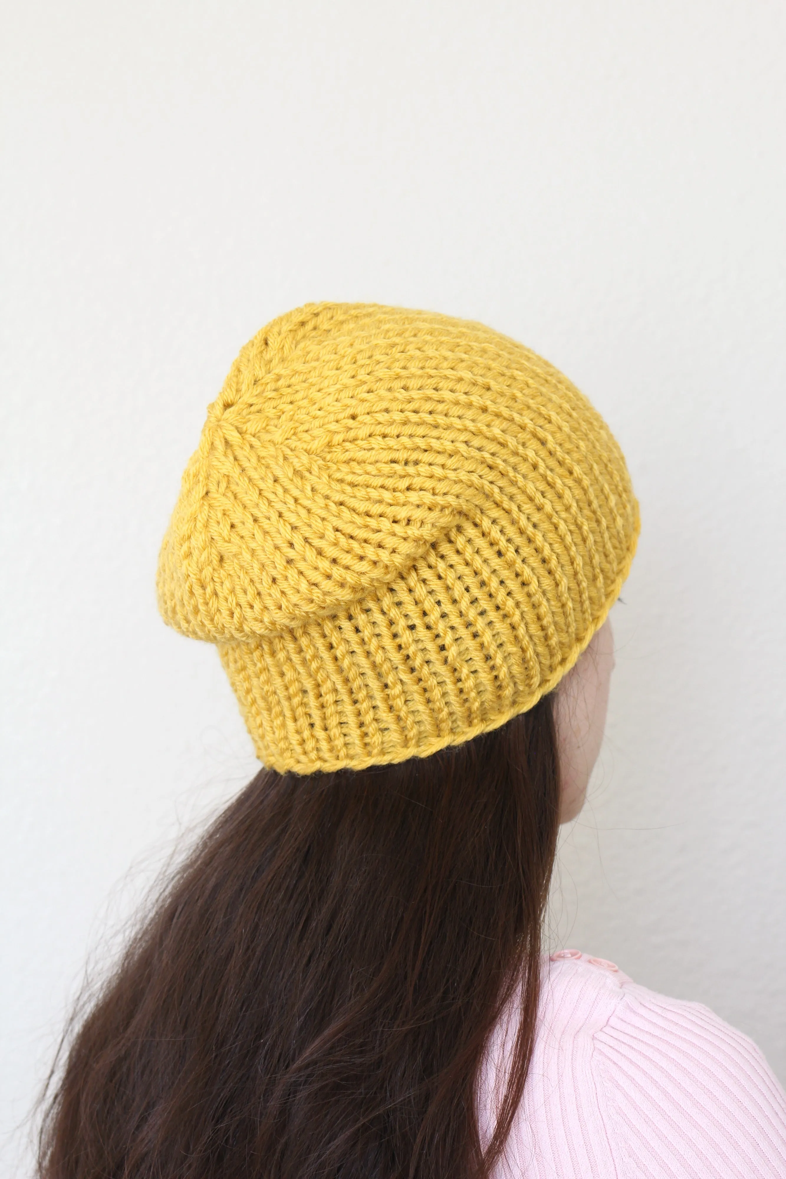 Beanie hat, knit hat, slouchy hat, knit beanie in dark teal color