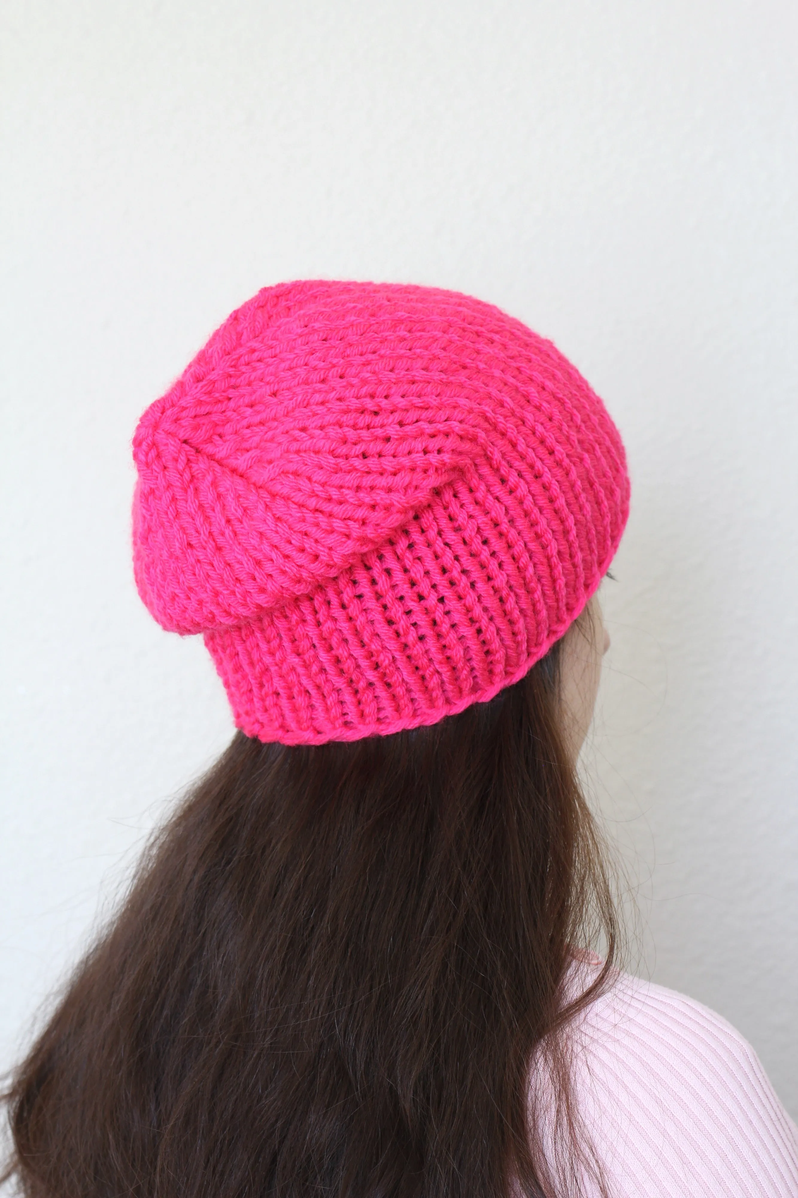 Beanie hat, knit hat, slouchy hat, knit beanie in dark teal color