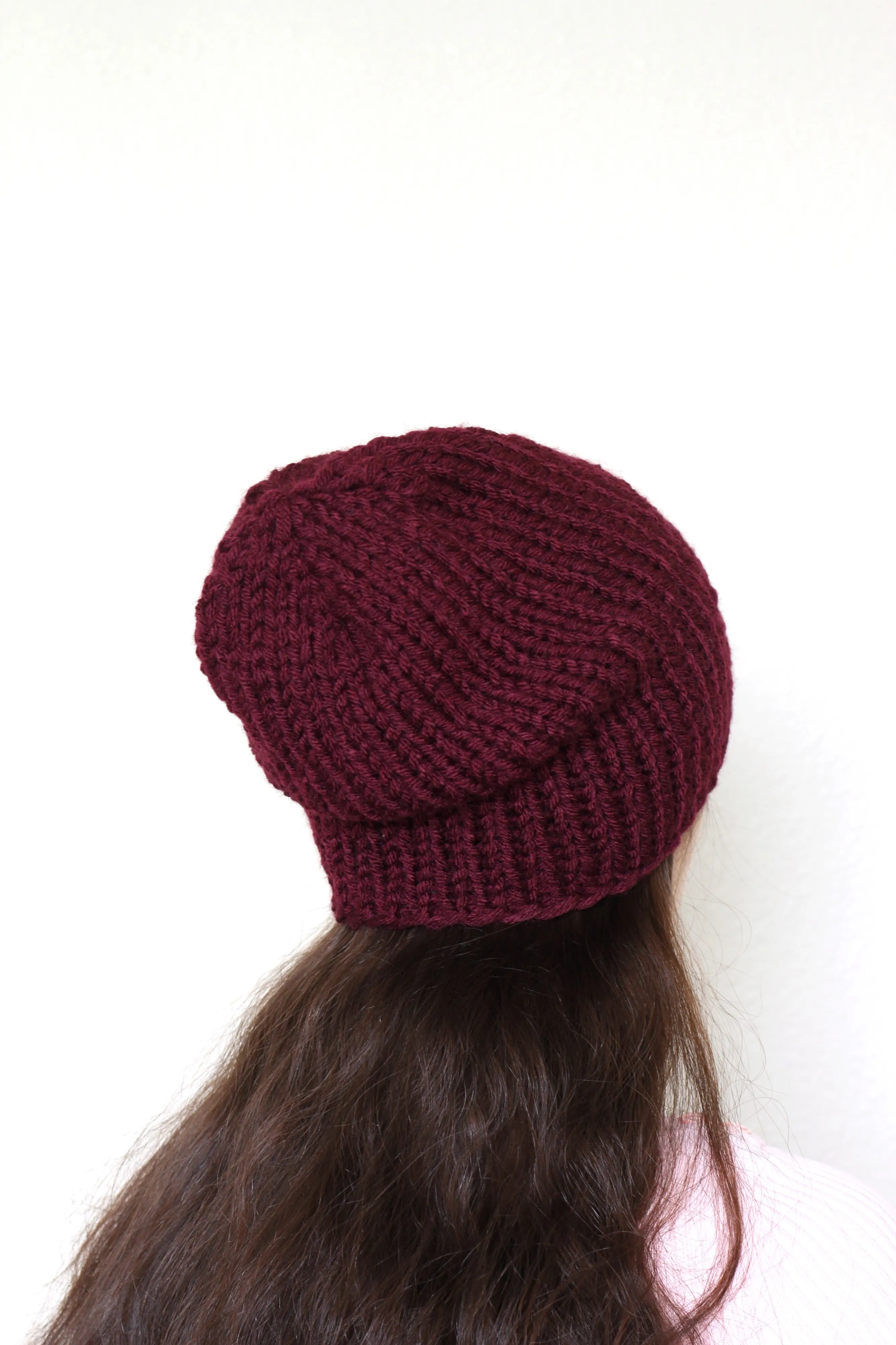 Beanie hat, knit hat, slouchy hat, knit beanie in dark teal color