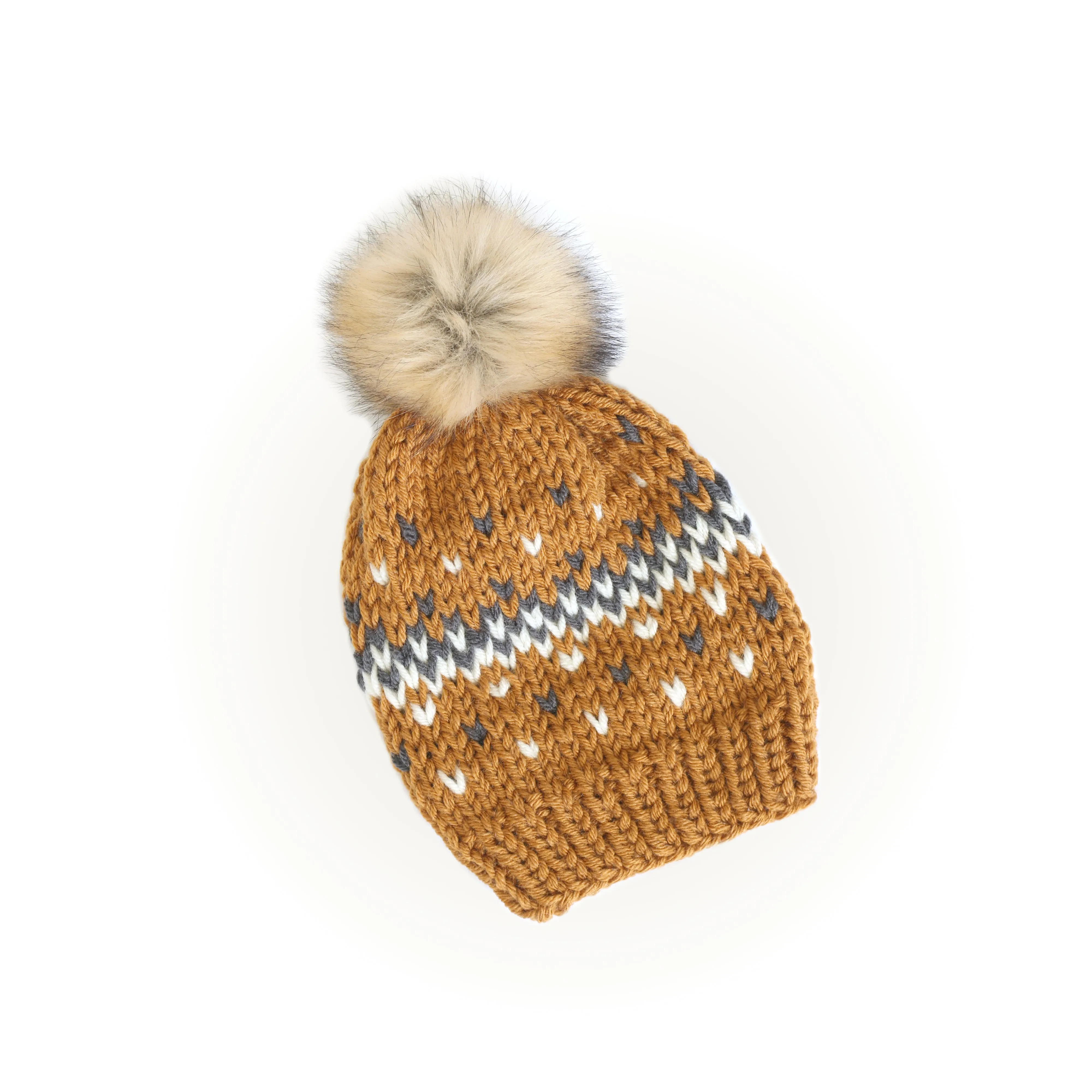 Beanie Knitting Pattern, Knit Hat Pattern for a Fair Isle Hat - Wonderland Hat