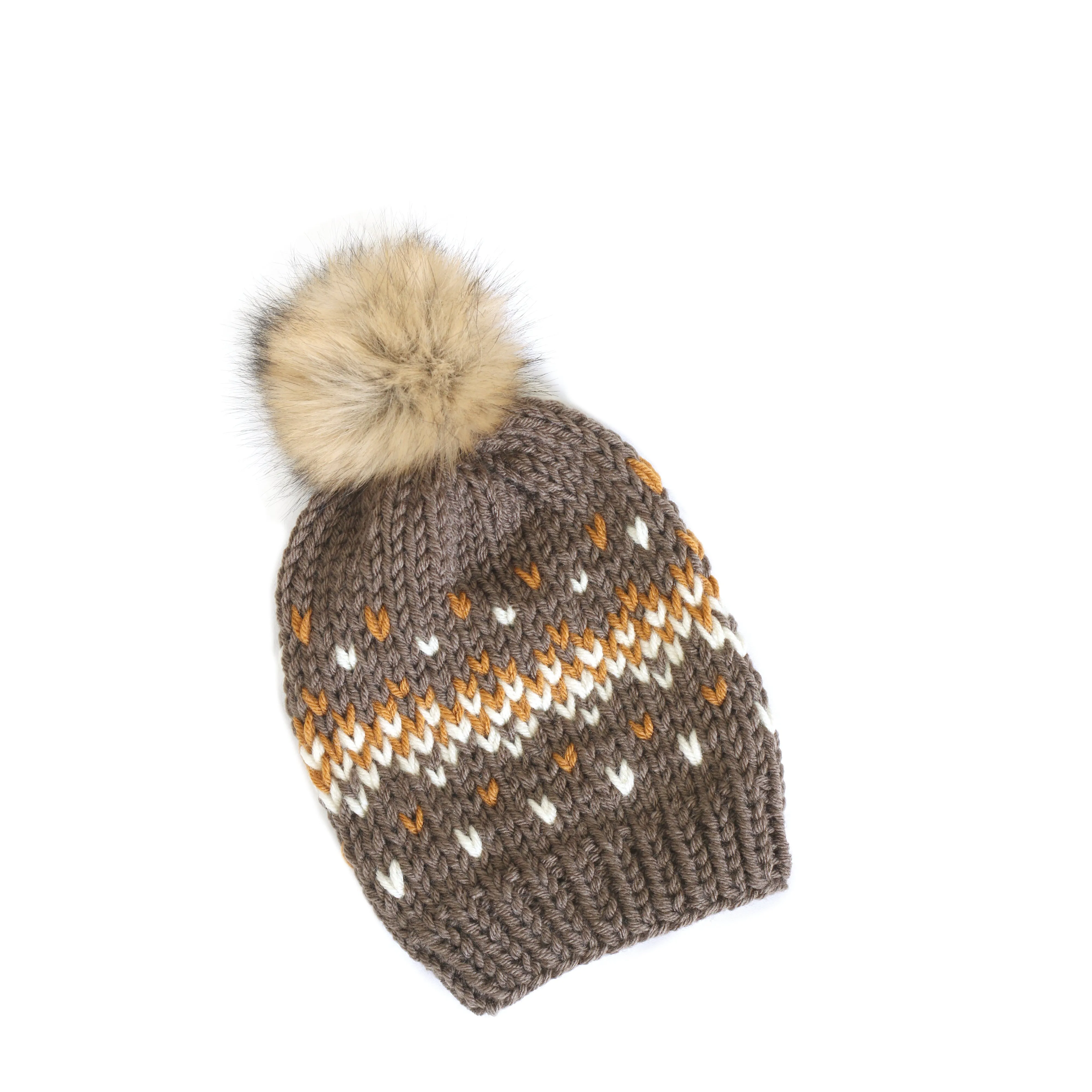 Beanie Knitting Pattern, Knit Hat Pattern for a Fair Isle Hat - Wonderland Hat