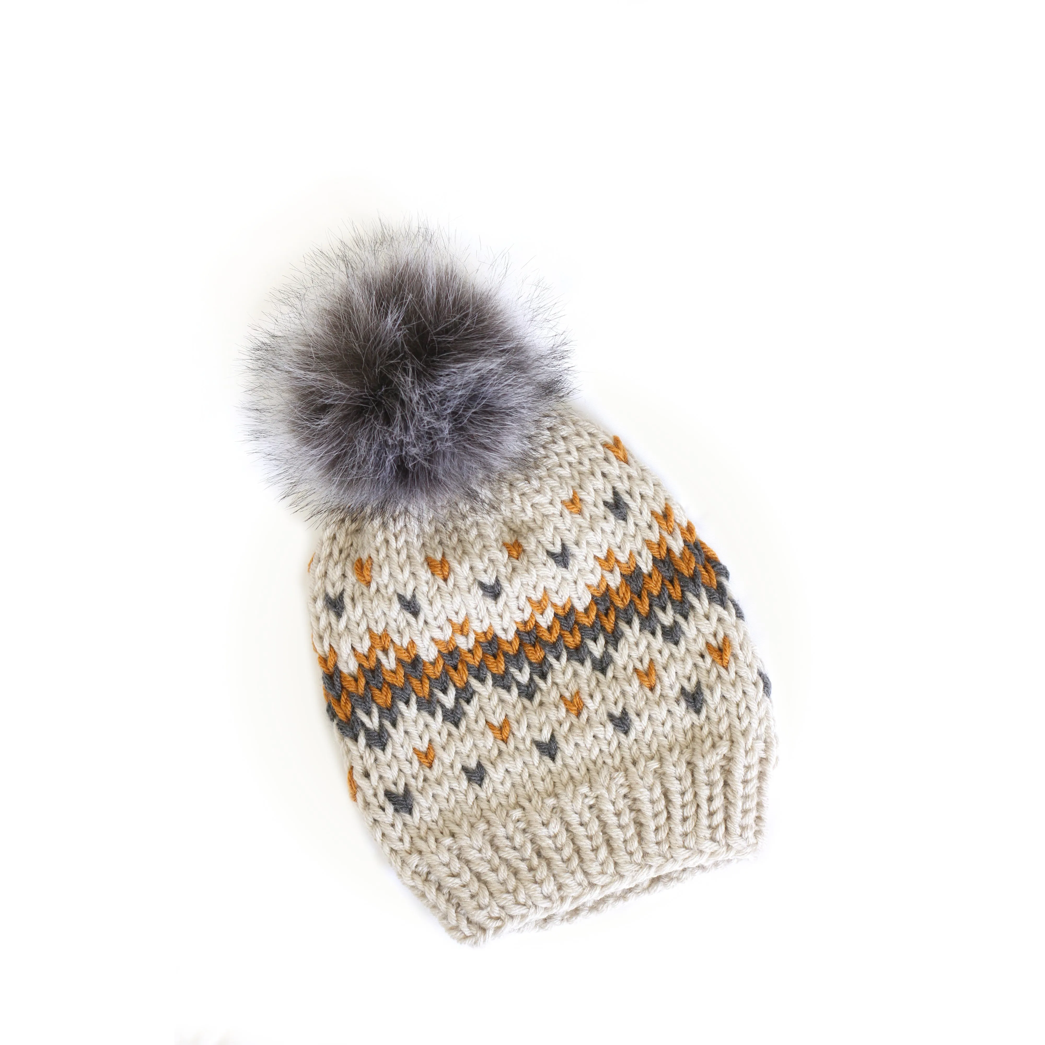 Beanie Knitting Pattern, Knit Hat Pattern for a Fair Isle Hat - Wonderland Hat