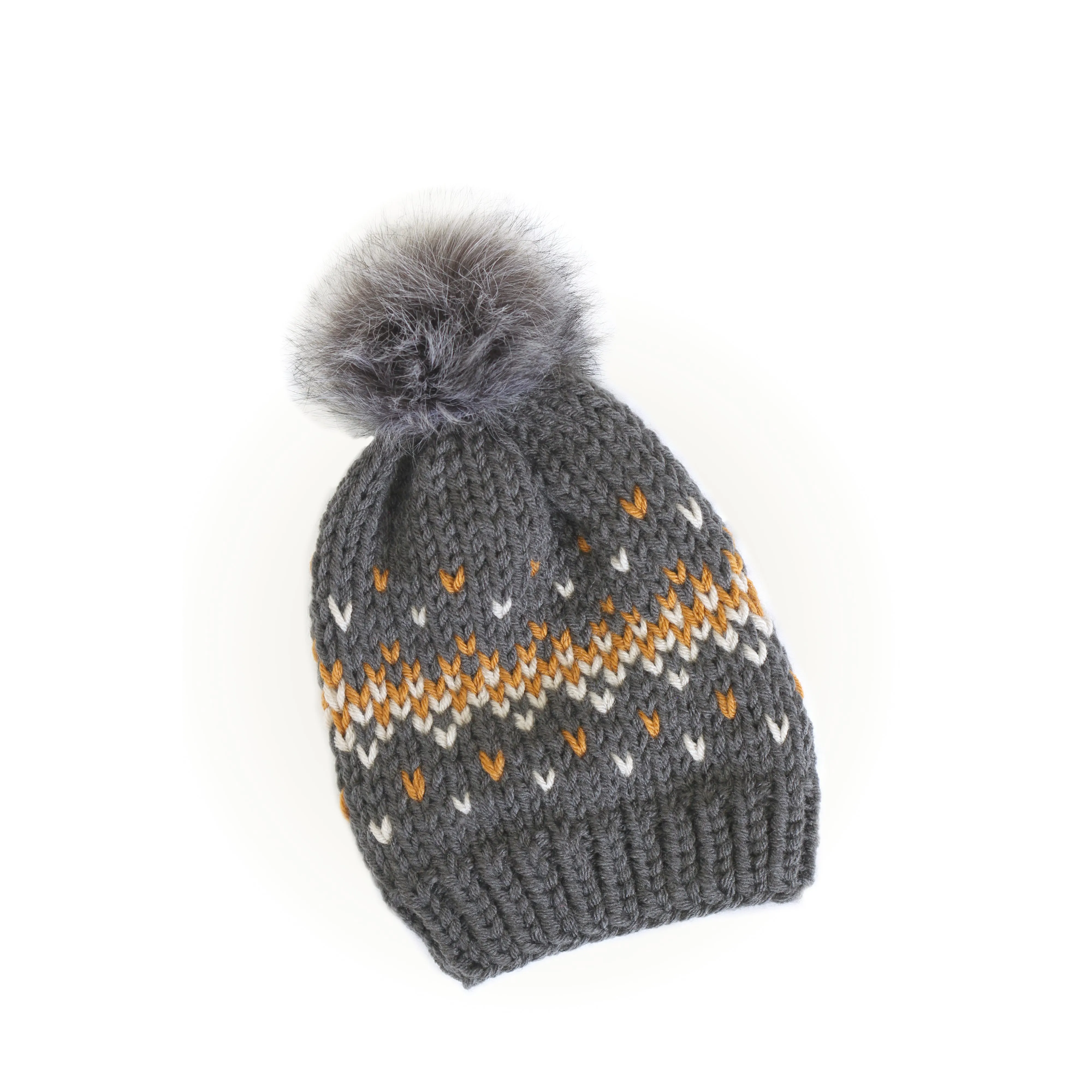Beanie Knitting Pattern, Knit Hat Pattern for a Fair Isle Hat - Wonderland Hat