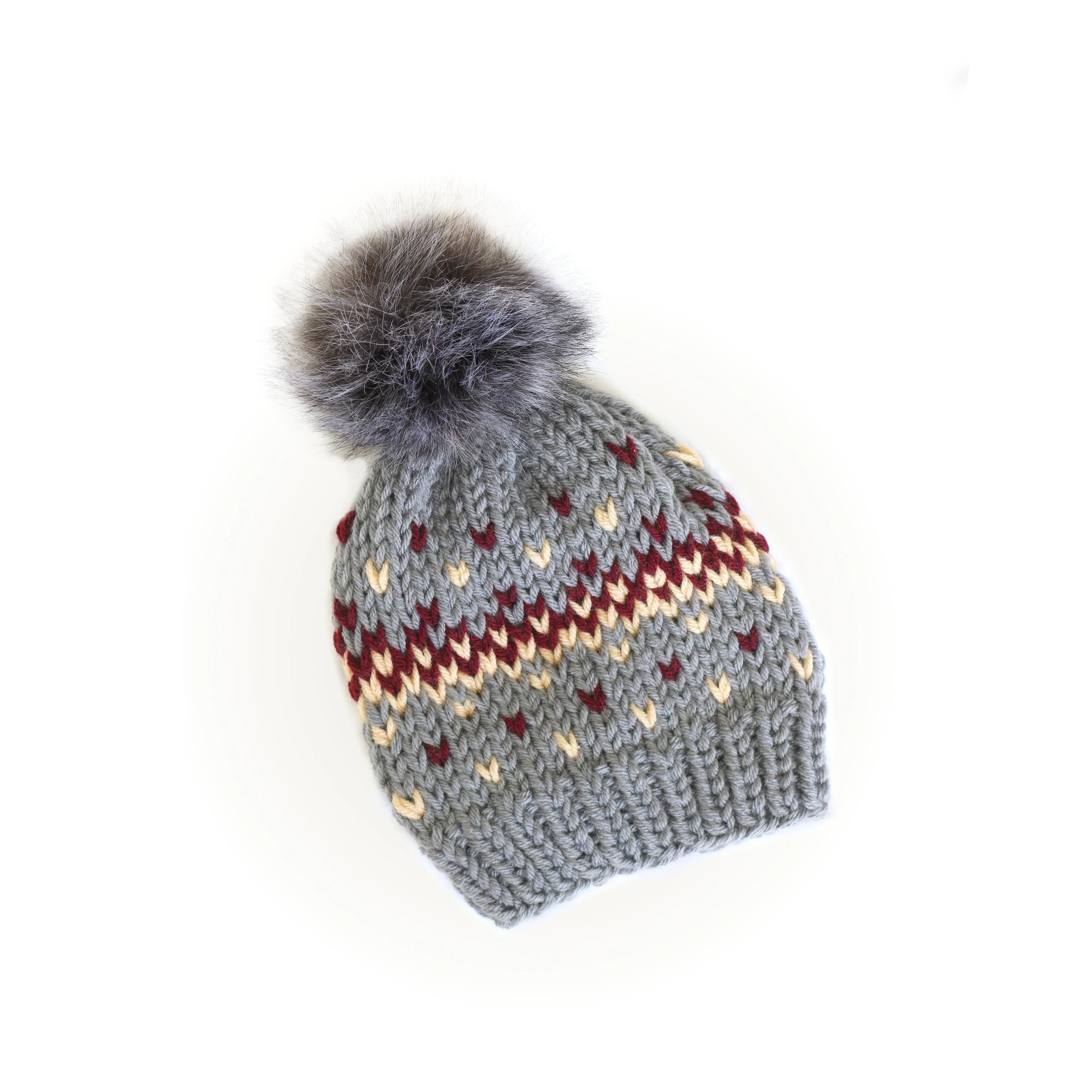 Beanie Knitting Pattern, Knit Hat Pattern for a Fair Isle Hat - Wonderland Hat