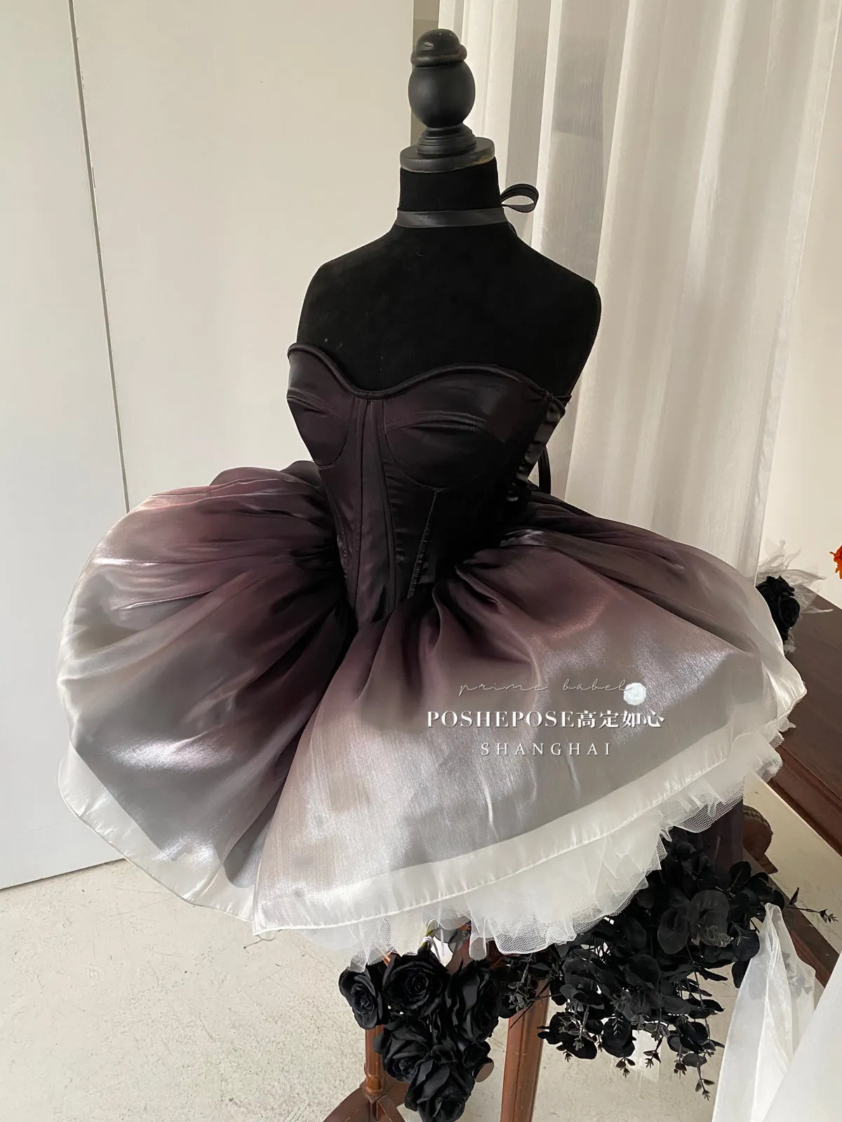 (BFM)POSHEPOSE~Black Swan~High-End Elegant Lolita Princess Dress