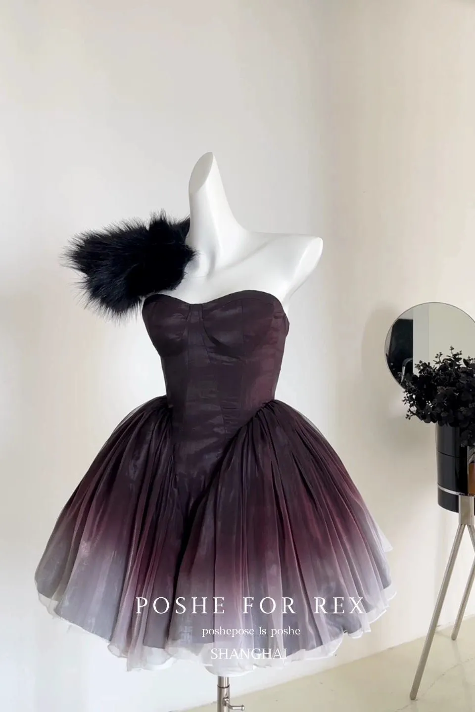 (BFM)POSHEPOSE~Black Swan~High-End Elegant Lolita Princess Dress