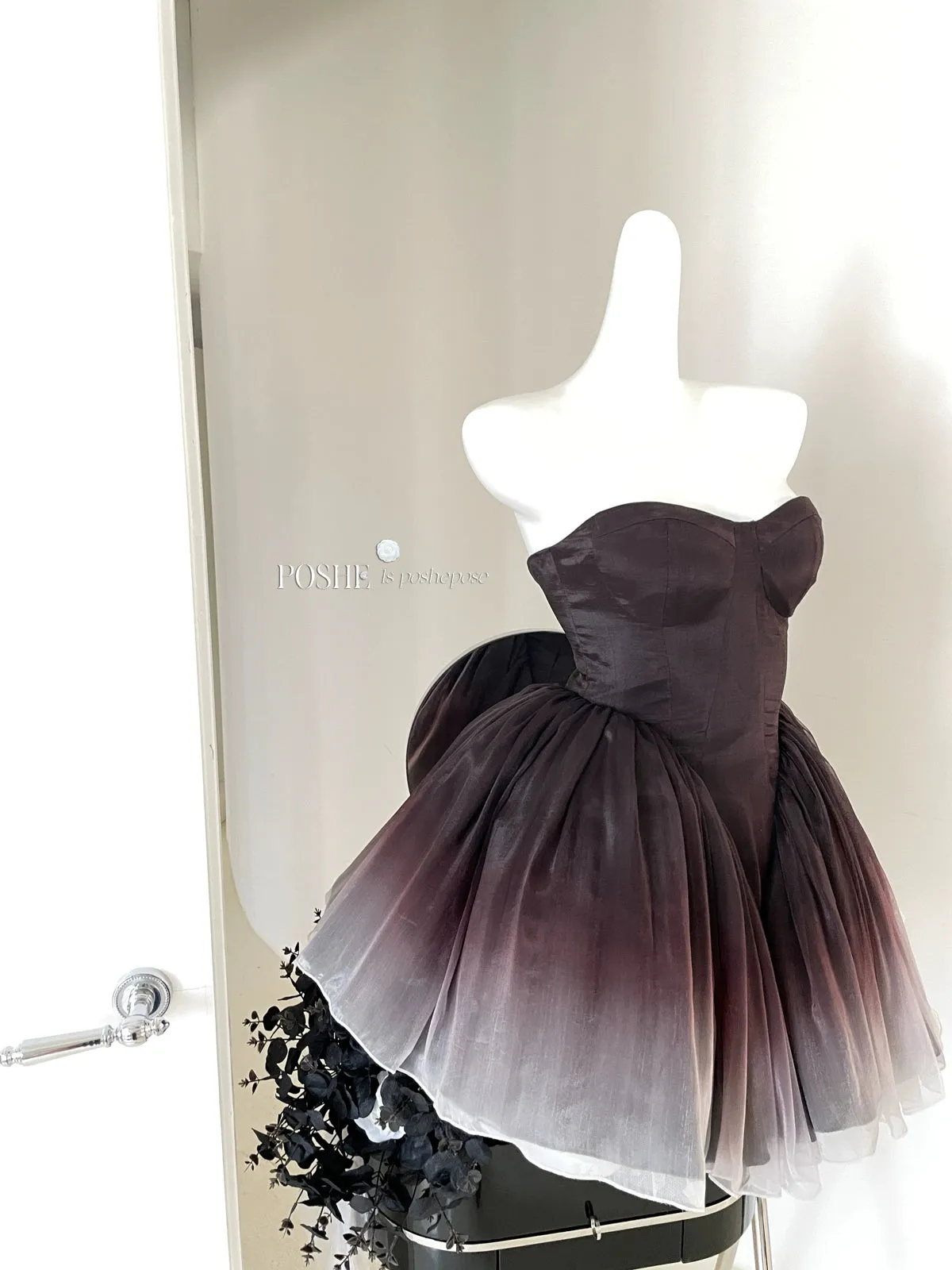 (BFM)POSHEPOSE~Black Swan~High-End Elegant Lolita Princess Dress