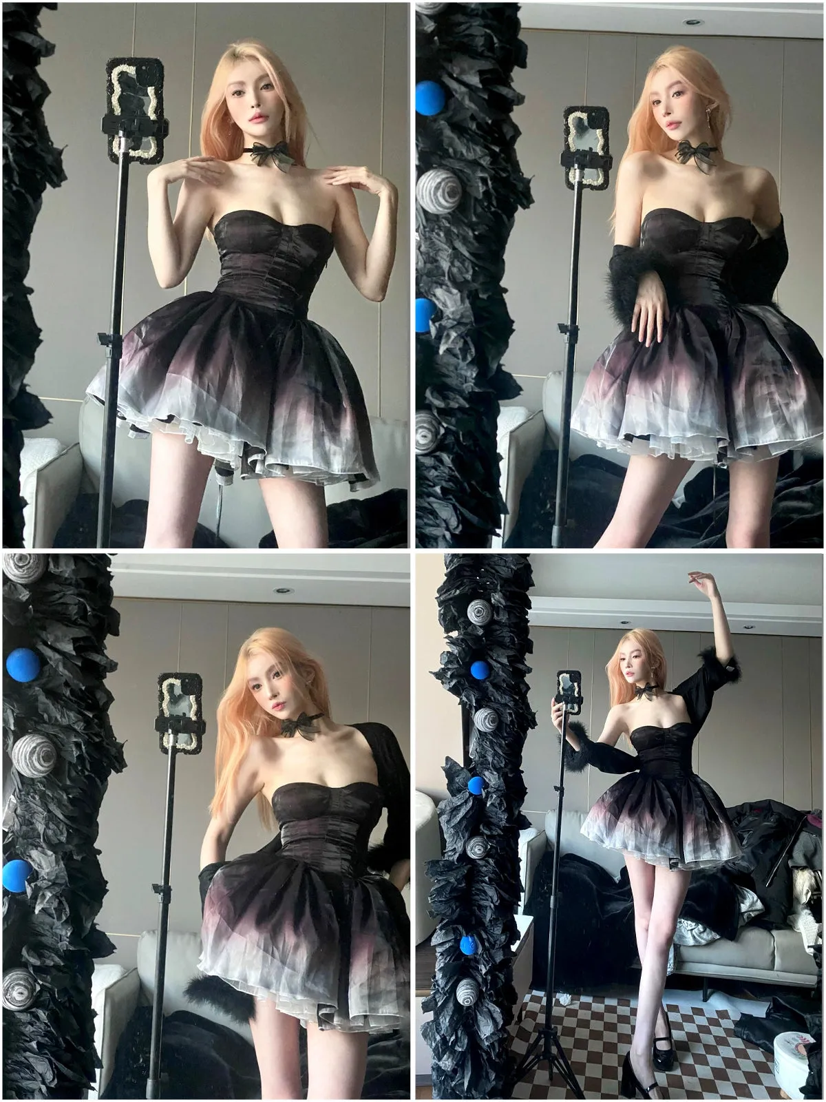 (BFM)POSHEPOSE~Black Swan~High-End Elegant Lolita Princess Dress