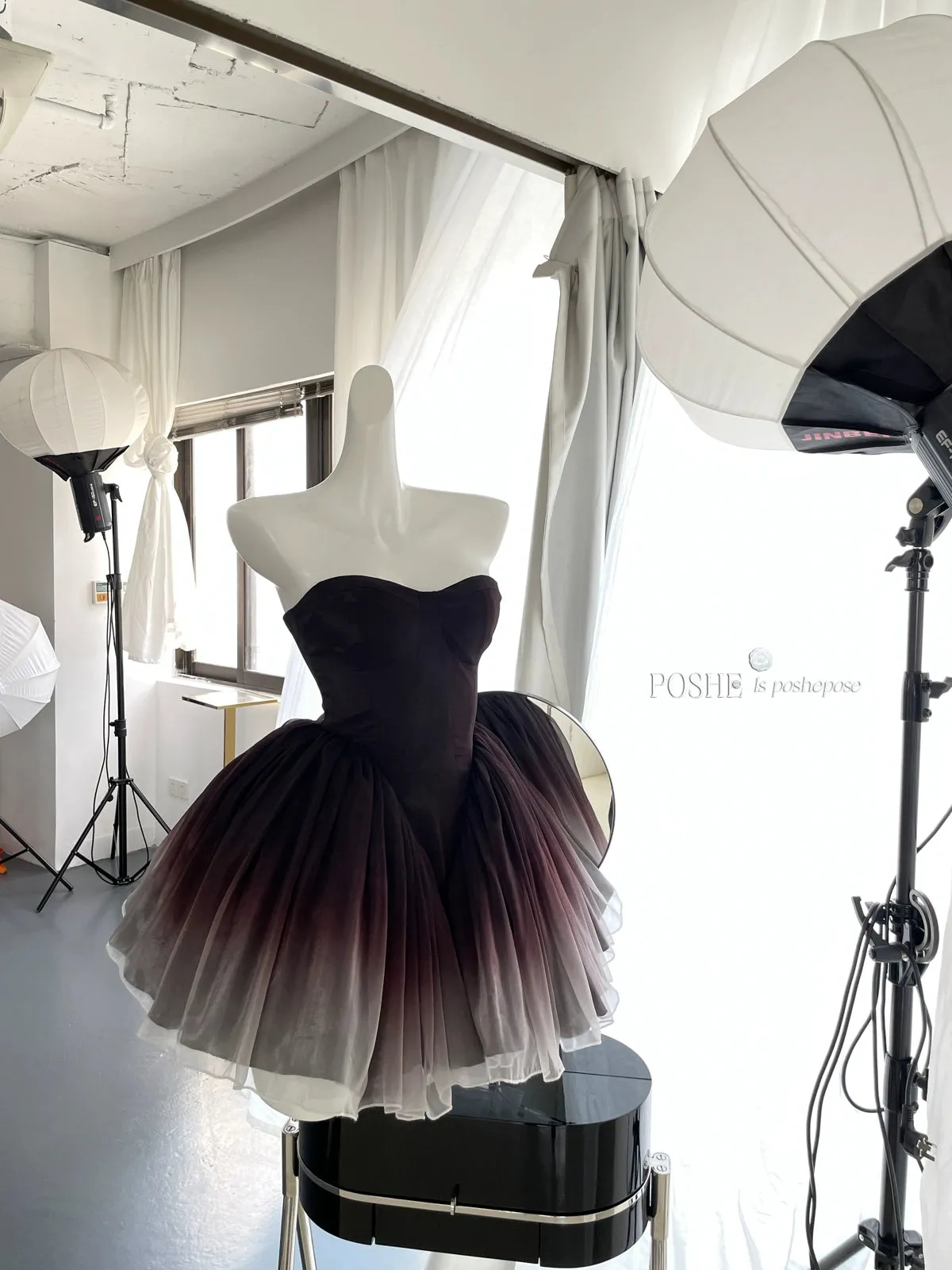 (BFM)POSHEPOSE~Black Swan~High-End Elegant Lolita Princess Dress