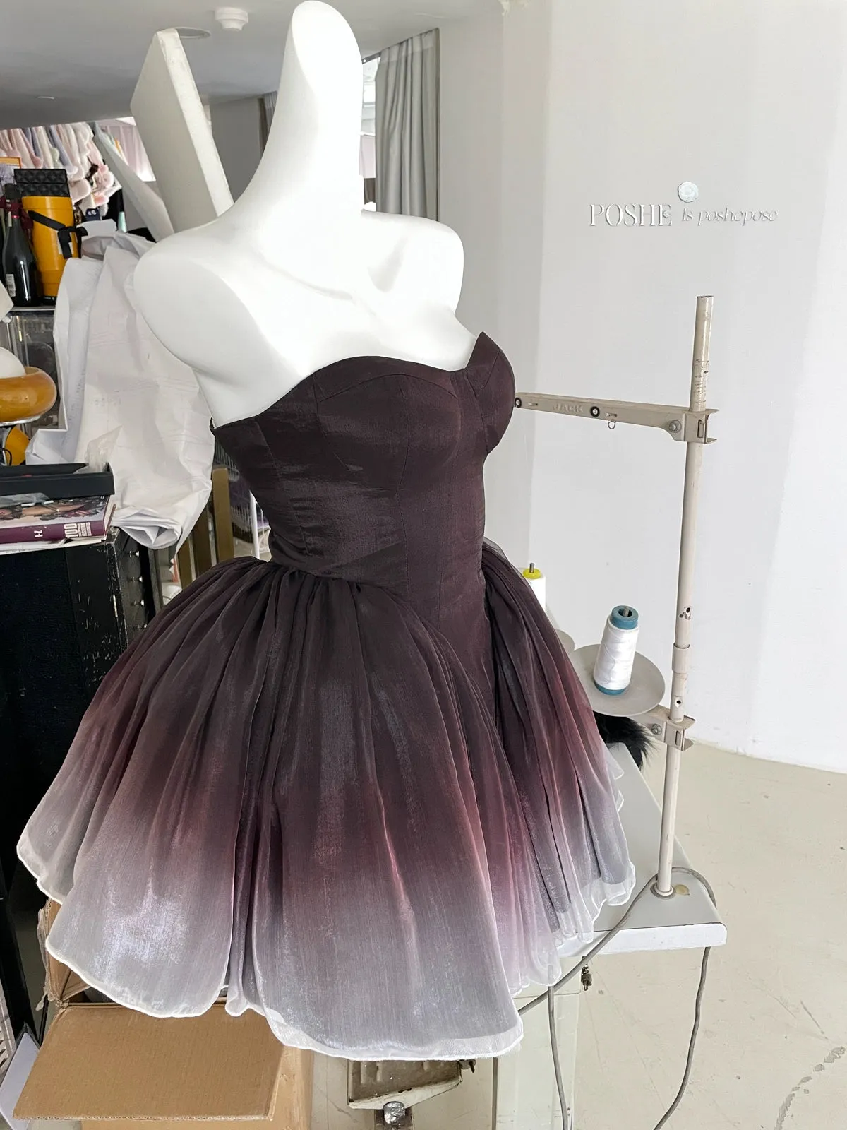 (BFM)POSHEPOSE~Black Swan~High-End Elegant Lolita Princess Dress