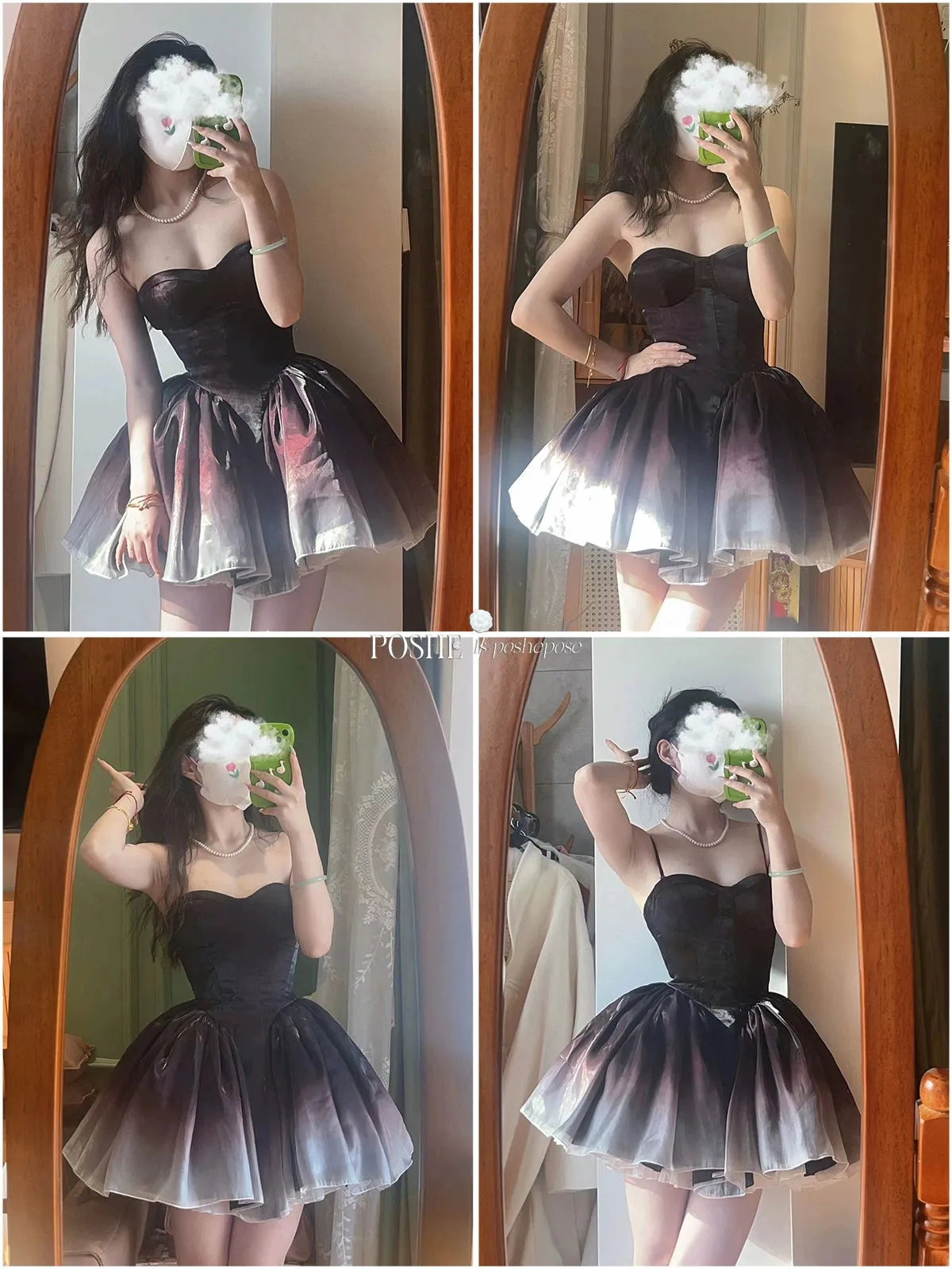 (BFM)POSHEPOSE~Black Swan~High-End Elegant Lolita Princess Dress