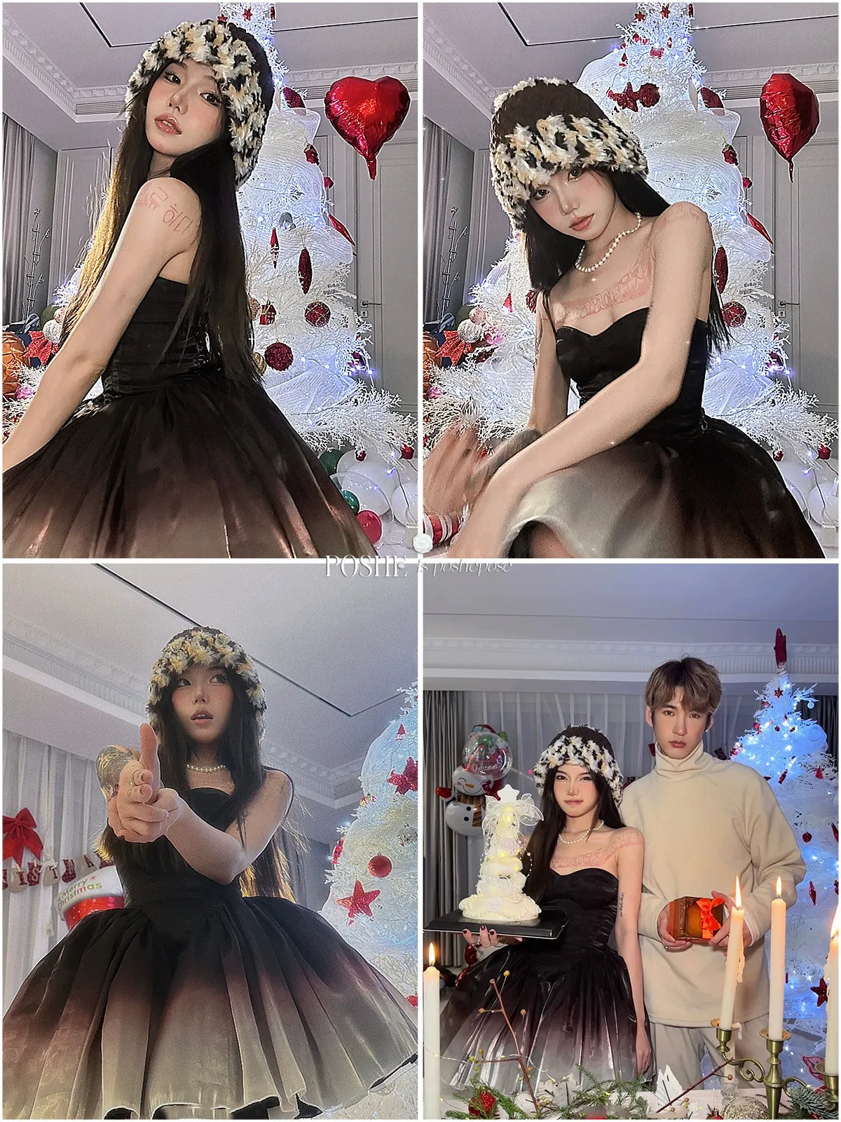 (BFM)POSHEPOSE~Black Swan~High-End Elegant Lolita Princess Dress