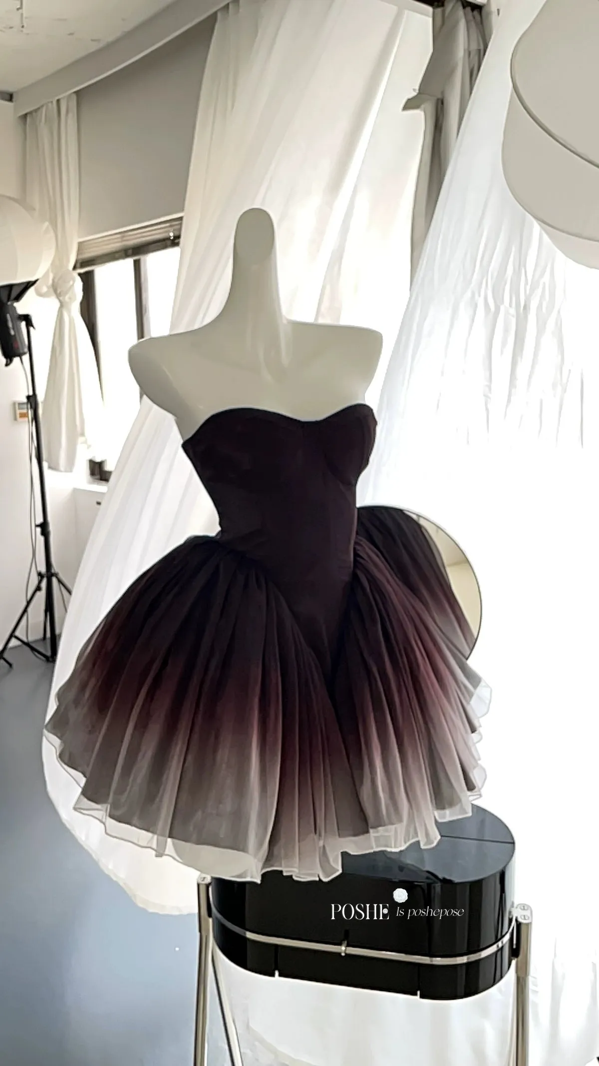 (BFM)POSHEPOSE~Black Swan~High-End Elegant Lolita Princess Dress