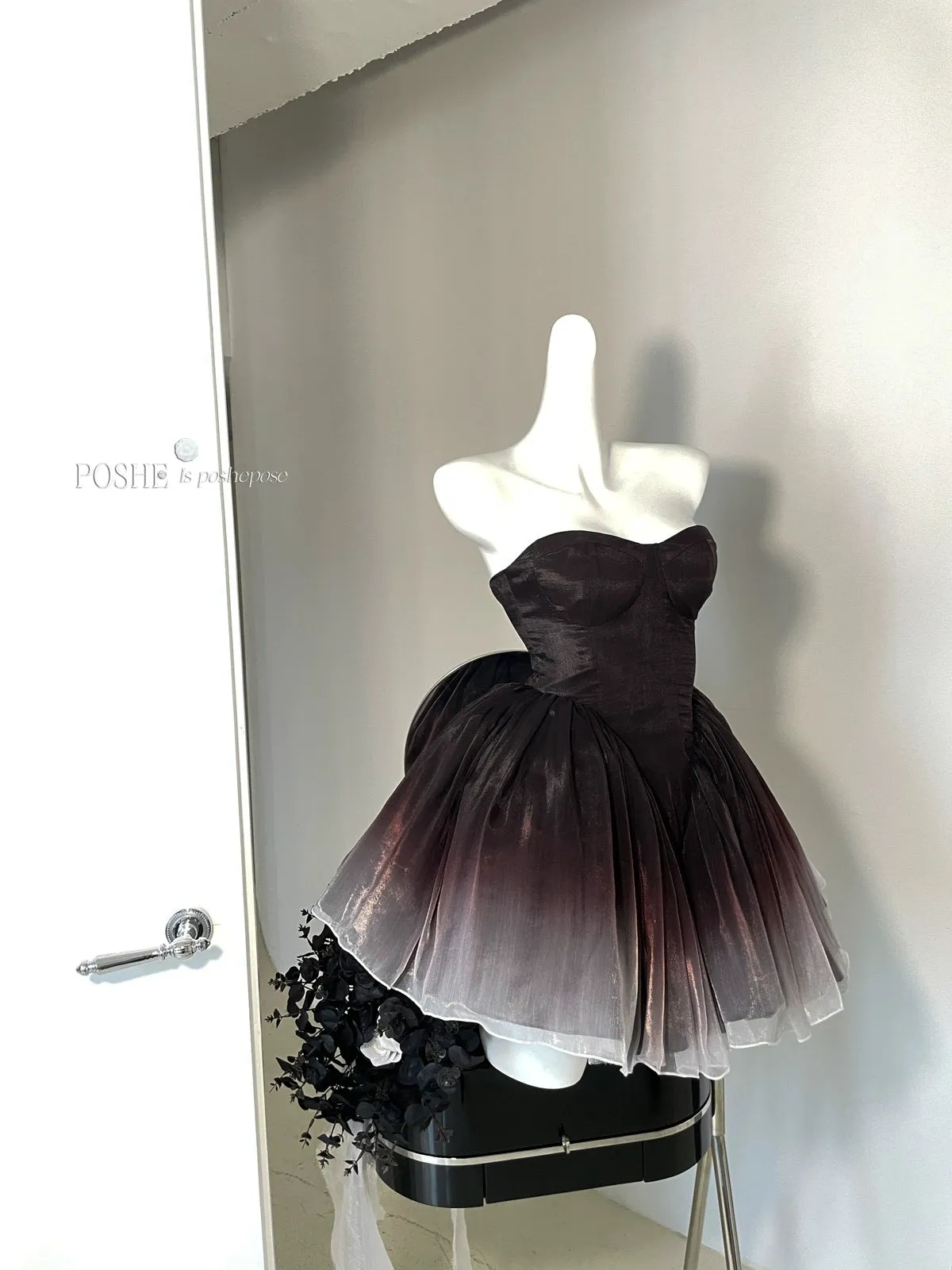 (BFM)POSHEPOSE~Black Swan~High-End Elegant Lolita Princess Dress