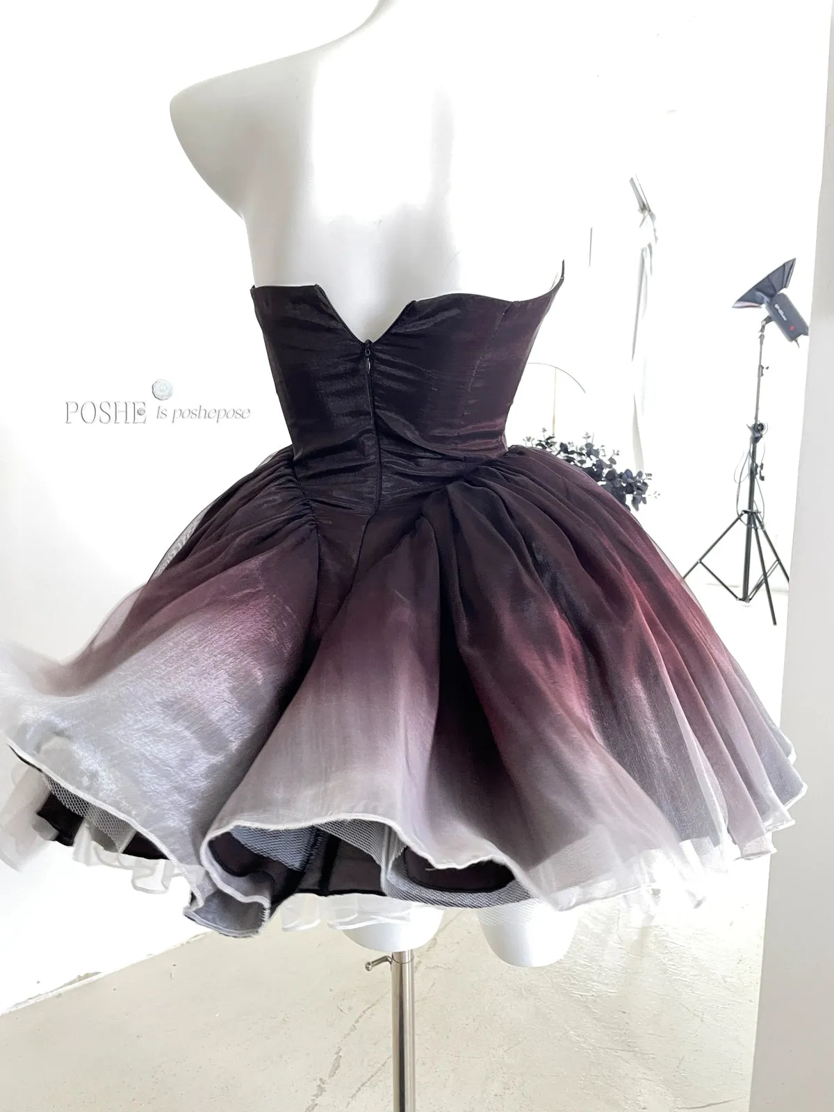 (BFM)POSHEPOSE~Black Swan~High-End Elegant Lolita Princess Dress