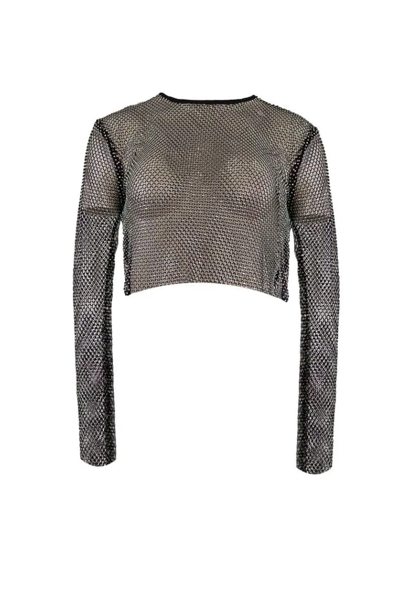 BLACK DIAMOND CROP TOP